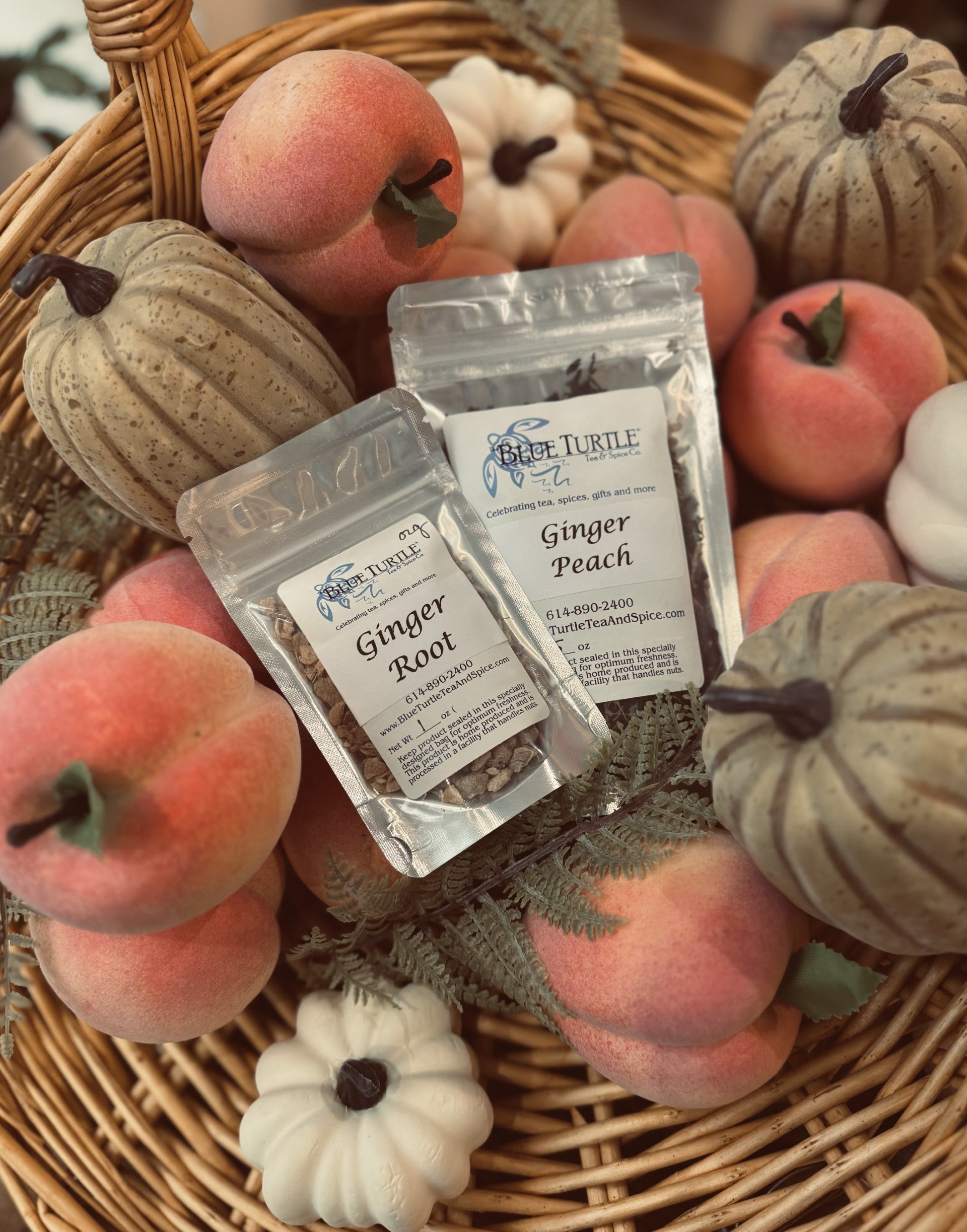 Ginger Peach – The Blue Turtle Tea & Spice Co.